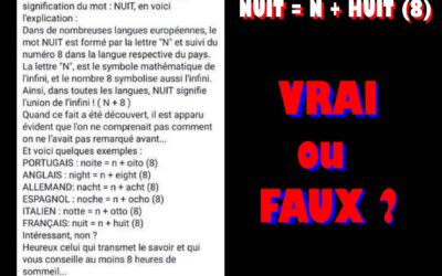 LE MOT « NUIT » PROVIENT-IL DE L’ASSOCIATION DE LA LETTRE « N » ET DU CHIFFRE « 8 » ?