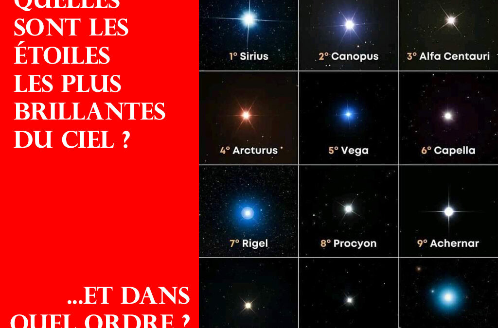 QUELLES SONT LES ETOILES LES PLUS BRILLANTES DU CIEL ?
