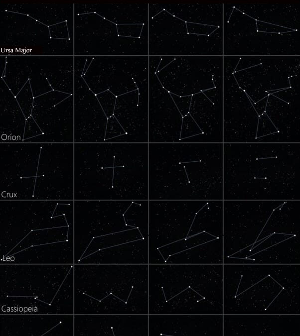 EVOLUTION DES CONSTELLATIONS AU FIL DU TEMPS