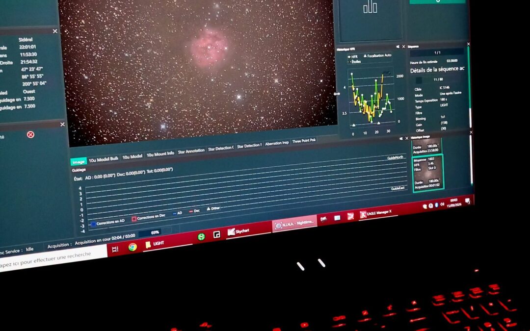 L&rsquo;ASTROGRAPHE DE 500 MM DE DIAMETRE EN PLEIN TRAVAIL